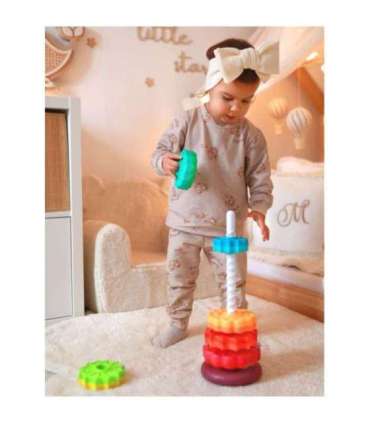 WOOPIE BABY Hariv virnastatav püramiid Keerlev torn