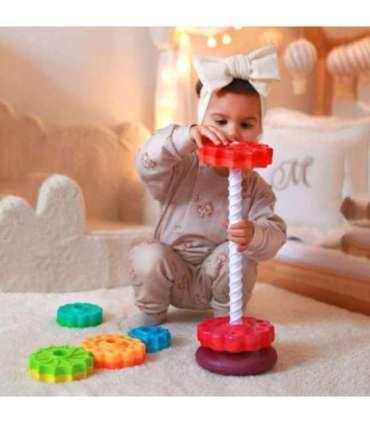 WOOPIE BABY Hariv virnastatav püramiid Keerlev torn