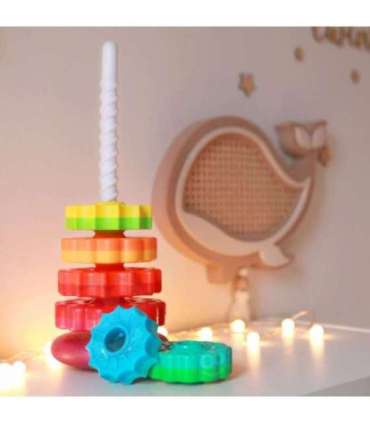 WOOPIE BABY Hariv virnastatav püramiid Keerlev torn