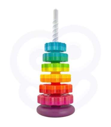 WOOPIE BABY Hariv virnastatav püramiid Keerlev torn