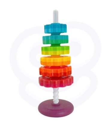 WOOPIE BABY Hariv virnastatav püramiid Keerlev torn