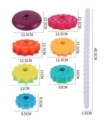 WOOPIE BABY Hariv virnastatav püramiid Keerlev torn