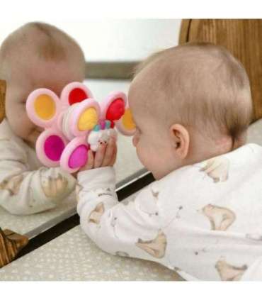 WOOPIE BABY kosmiline spinner Pop-it sensoorne mänguasi, 3 vahetatavat osa, roosa