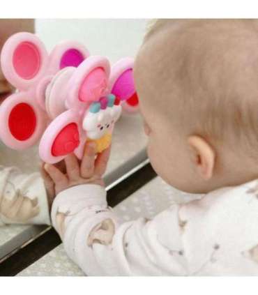 WOOPIE BABY kosmiline spinner Pop-it sensoorne mänguasi, 3 vahetatavat osa, roosa