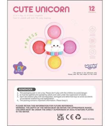 WOOPIE BABY kosmiline spinner Pop-it sensoorne mänguasi, 3 vahetatavat osa, roosa