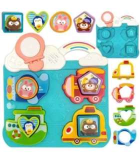 WOOPIE BABY Интерактивная игра-пазл: сопоставь транспорт и животных, синяя