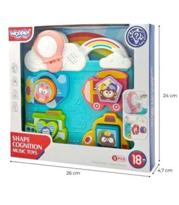 WOOPIE BABY Интерактивная игра-пазл: сопоставь транспорт и животных, синяя