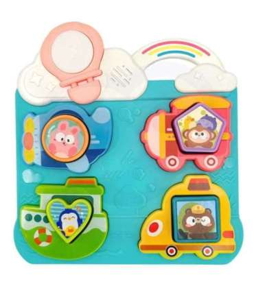 WOOPIE BABY Интерактивная игра-пазл: сопоставь транспорт и животных, синяя