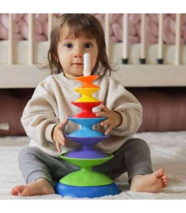 WOOPIE BABY Värvikas virnastatav püramiid-pusle Hariv mänguasi 18+ kuud