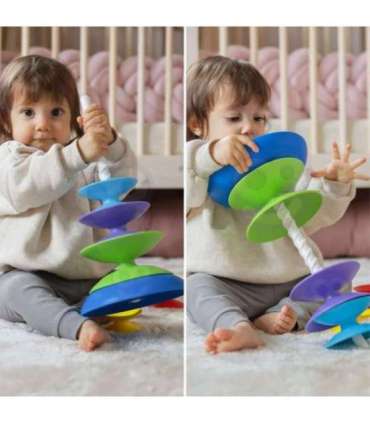 WOOPIE BABY Värvikas virnastatav püramiid-pusle Hariv mänguasi 18+ kuud