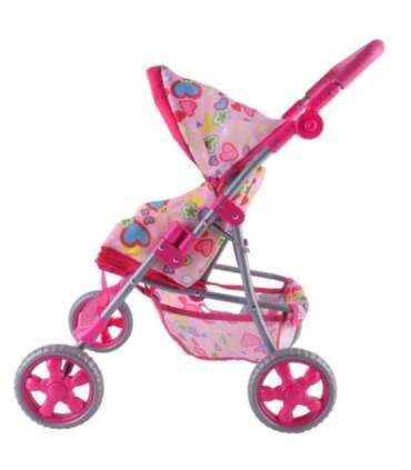 WOOPIE ROYAL kerge nukujalutuskäru, värvilised südamed