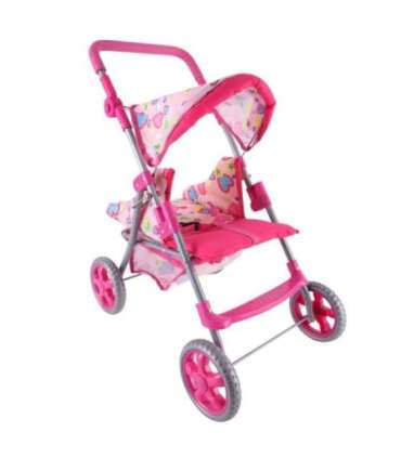 WOOPIE ROYAL kerge nukujalutuskäru, värvilised südamed