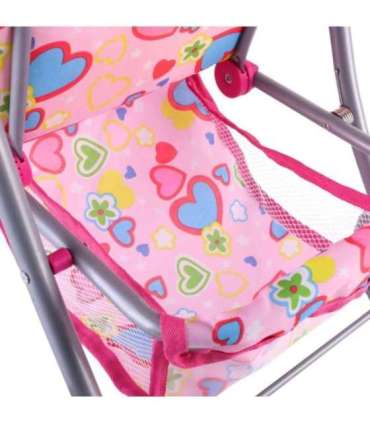 WOOPIE ROYAL kerge nukujalutuskäru, värvilised südamed