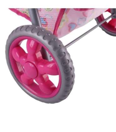 WOOPIE ROYAL kerge nukujalutuskäru, värvilised südamed