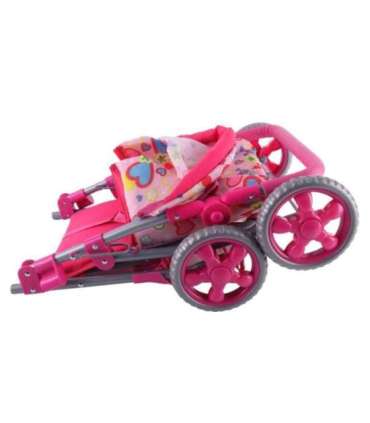 WOOPIE ROYAL kerge nukujalutuskäru, värvilised südamed