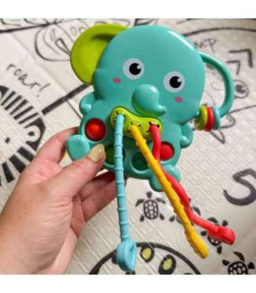 WOOPIE BABY Сенсорный прорезыватель Слоник Монтессори 4 в 1