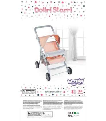 WOOPIE ROYAL kerge nukujalutuskäru, värvilised südamed