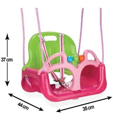 WOOPIE 3-ühes roosa kiik