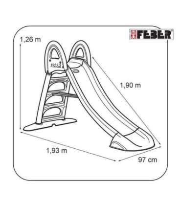 FEBER Suur aialiumägi veega liuguriga 190 cm