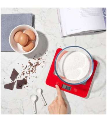 Russell Hobbs RH015711RAR Square digital scale 5kg red