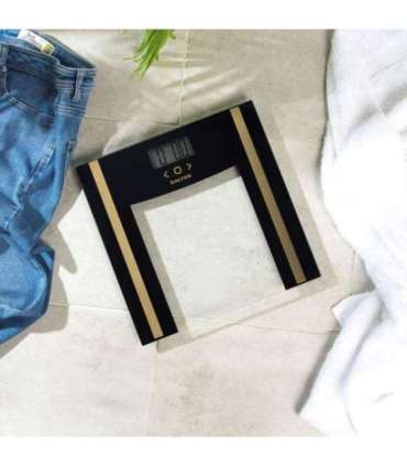 Salter SA00550BGCFAS Glass Analyser Bathroom Scale Black/Gold