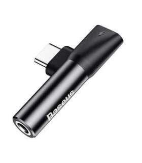 Baseus Audio Adapter USB-C to Mini Jack 3.5mm + USB-C (black)