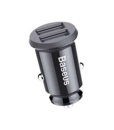 Ładowarka samochodowa Baseus Grain 2x USB 5V 3.1A (czarna)