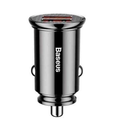 Baseus Circular 2xUSB QC3.0 5A 30W car charger (black)
