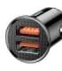 Baseus Circular 2xUSB QC3.0 5A 30W car charger (black)
