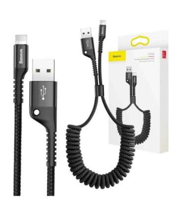 Baseus Spring-loaded cable Lightning 1m 2A (black)