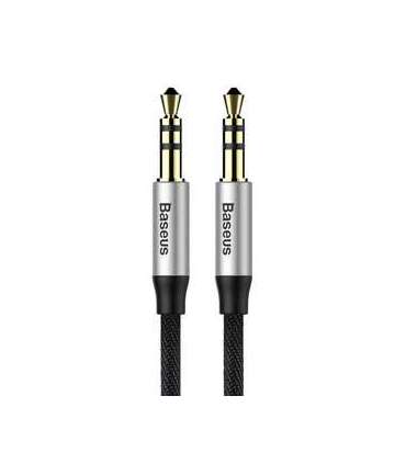 Baseus Yiven Audio Cable mini jack 3,5mm AUX, 1m (Black+Silver)