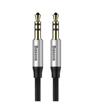 Baseus Yiven Audio Cable mini jack 3,5mm AUX, 1m (Black+Silver)