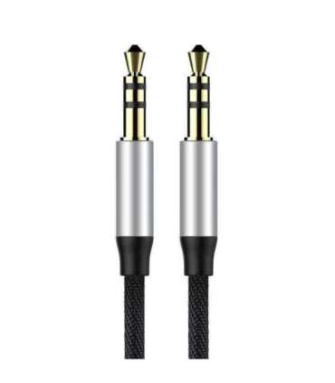 Baseus Yiven Audio Cable mini jack 3,5mm AUX, 1m (Black+Silver)