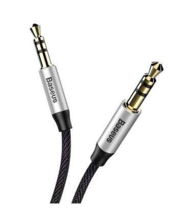 Baseus Yiven Audio Cable mini jack 3,5mm AUX, 1m (Black+Silver)
