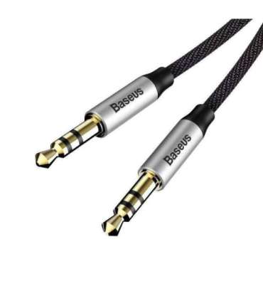 Baseus Yiven Audio Cable mini jack 3,5mm AUX, 1m (Black+Silver)