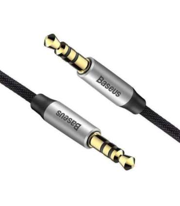 Baseus Yiven Audio Cable mini jack 3,5mm AUX, 1m (Black+Silver)