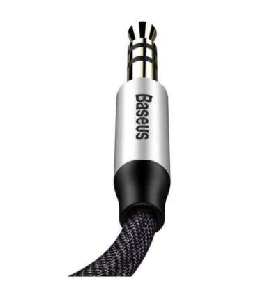 Baseus Yiven Audio Cable mini jack 3,5mm AUX, 1m (Black+Silver)