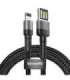 Lightning USB cable (reversible) Baseus Cafule 2.4A 1m (gray-black)