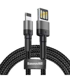Lightning USB cable (reversible) Baseus Cafule 2.4A 1m (gray-black)