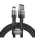 Lightning USB cable (reversible) Baseus Cafule 2.4A 1m (gray-black)