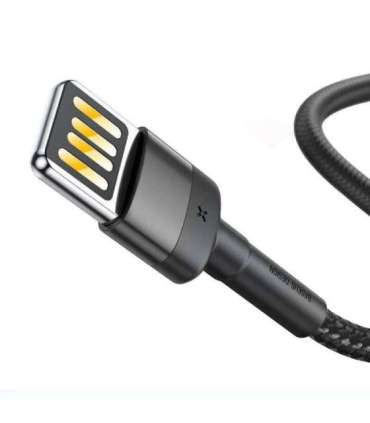 Lightning USB cable (reversible) Baseus Cafule 2.4A 1m (gray-black)