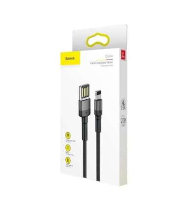 Baseus Cafule Double-sided USB Lightning Cable 1.5A 2m (Gray+Black)