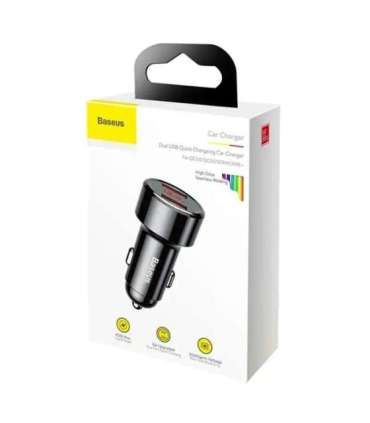 Ładowarka samochodowa Baseus Magic 2x USB QC 3.0 45W (czarna)
