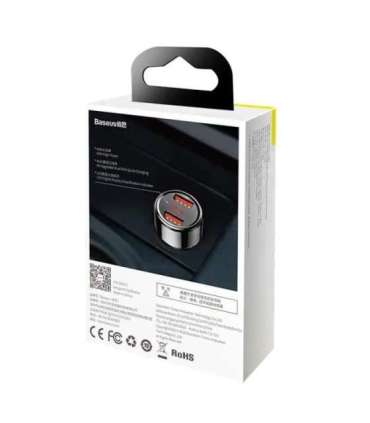 Ładowarka samochodowa Baseus Magic 2x USB QC 3.0 45W (czarna)