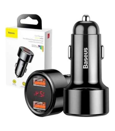 Ładowarka samochodowa Baseus Magic 2x USB QC 3.0 45W (czarna)