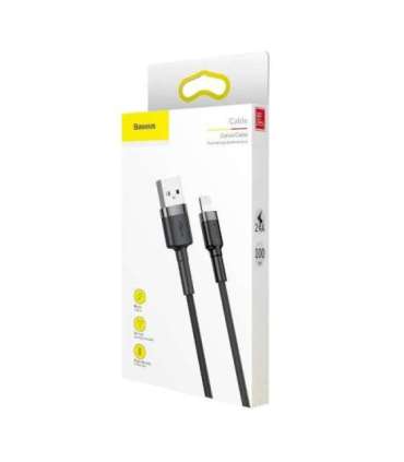 Baseus Cafule USB Lightning Cable 2.4A 0.5m (Gray+Black)