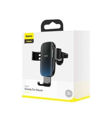 Baseus Glaze gravitational car holder for ventilation grid, aluminum (black)