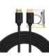 Baseus 2x HDMI 2.0 4K 60Hz Cable, 3D, HDR, 18Gbps, 5m (black)