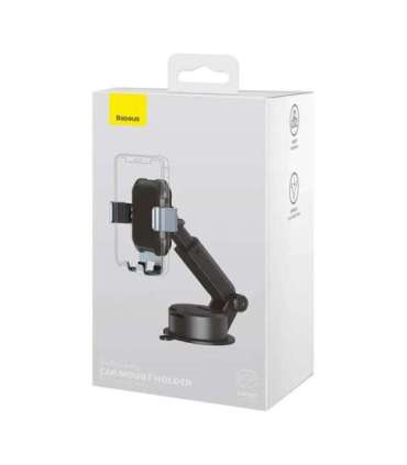 Gravity car mount for Baseus Tank phone with suction cup (black)