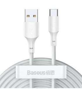Baseus Simple Wisdom Data Cable Kit USB to Type-C 5A (2PCS/Set）1.5m White